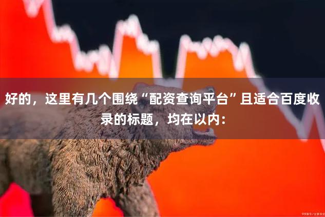 好的，这里有几个围绕“配资查询平台”且适合百度收录的标题，均在以内：